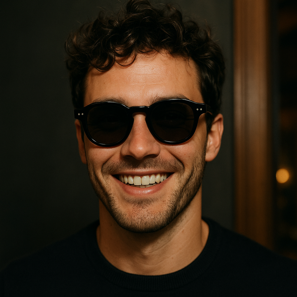 Model wearing sunglasses