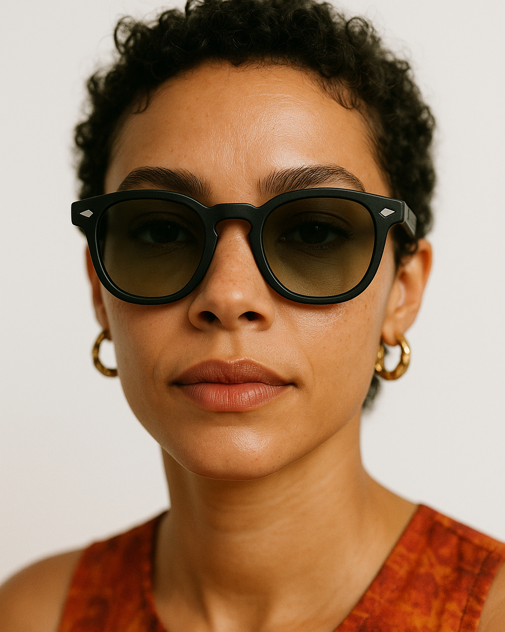 Female model wears cali black