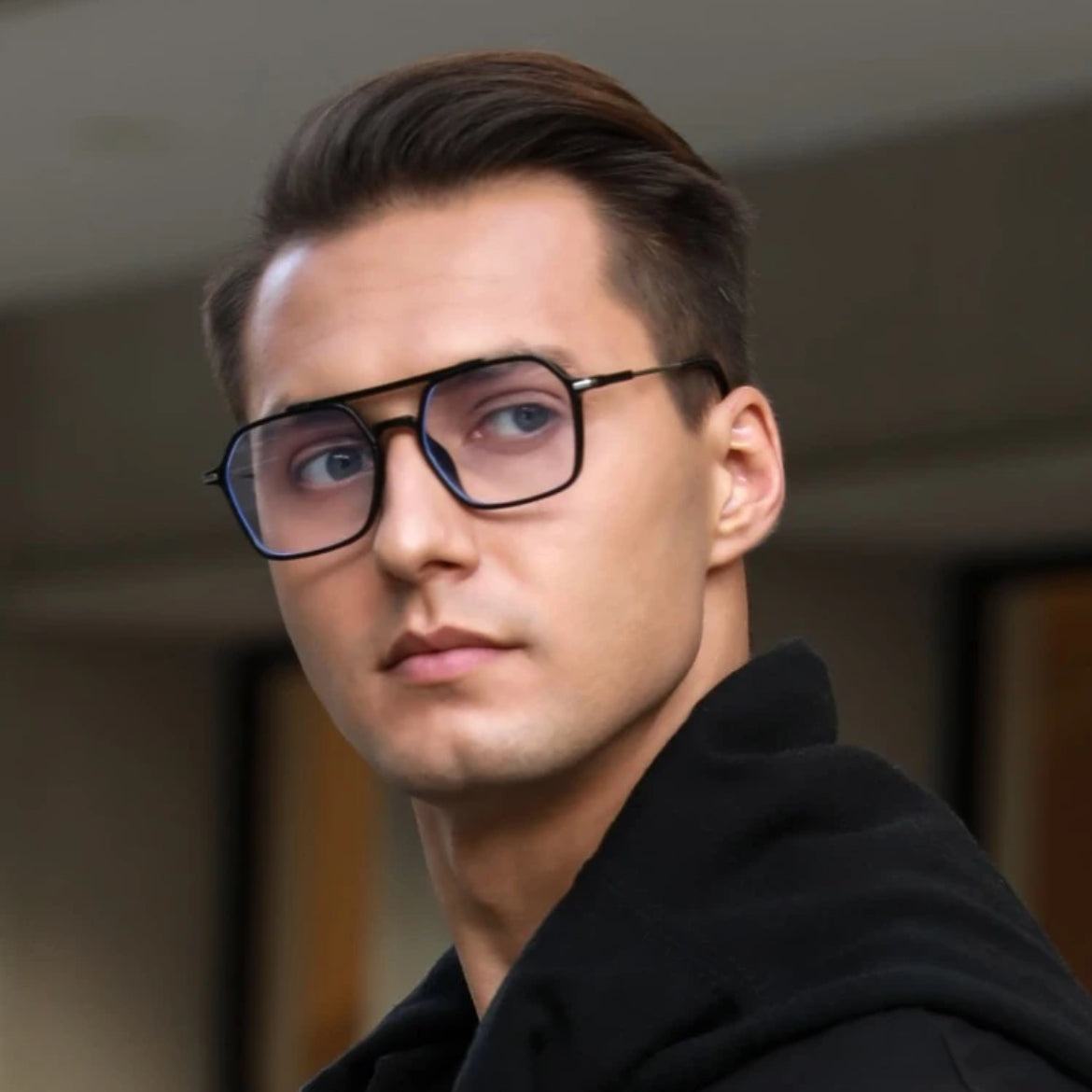 Hustler очила за пред екран со заштита од сина светлина - На модел