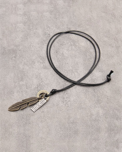 Leather Wing Necklace