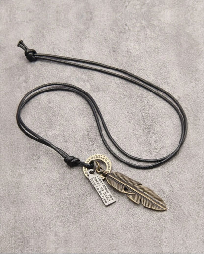 Leather Wing Necklace