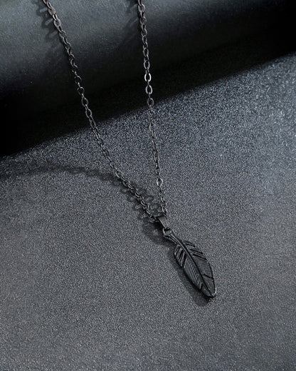 Black Wing - Stainless Steel Necklace